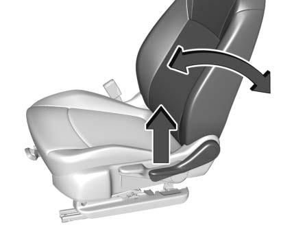 Manual Reclining Seatbacks { Warning If either seatback is not locked, it could move forward in a sudden stop or crash.