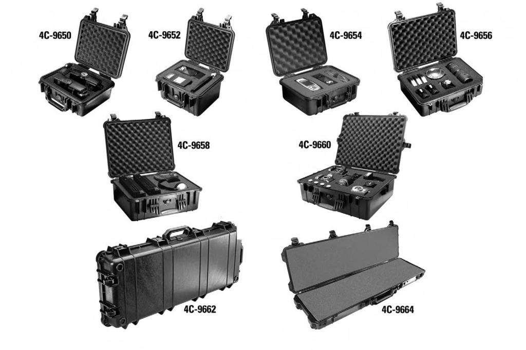 Tool Boxes Plastic Divided Utility Boxes with Hinged Lids (Continued) 1063601 Part Number Length Width Thickness Color Number of Compartments Size 4C-4789 209.55 mm (8.25 in) 114.3 mm (8.66 in) 35.