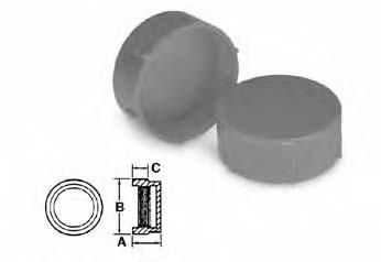 Caps and Plugs 1075592 Non-threaded Caps (Continued) 1 1 - Grade 1 Virgin Polyethylene; 2 - Low Density Polyethylene; 3 - High Density Polyethylene 1075609 Metric Threaded Cap Protectors Part Number