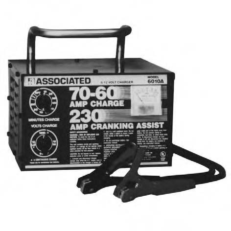 Battery Service Equipment 1067994 Portable Chargers Warranty: Manufacturer s 4C-4924 Chargers all standard and maintenance free 6/12 Volt Batteries with 4 charging positions Fully portable Fan