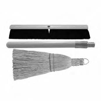 Janitorial Products Material Handling, Storage, Packaging and Shipping 1072032 Brooms Push Broom 100% Select black tampico Clear lacquered half-round hardwood block Recommended for dry sweeping semi