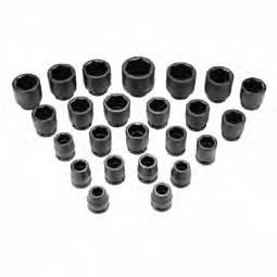 Hand Tools Hand Tools (Metric) 1059614 246-8199 Metric Universal Impact Socket Set, 10 Piece, 1/2 inch Drive Warranty: See individual part number 6 point 1/2 inch square drive Black oxide finish