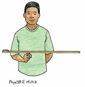 For example, a meterstick s center of mass is the point where the mass of the stick is evenly distributed to the left and right ends, to the front and the back, and to one edge and the other.