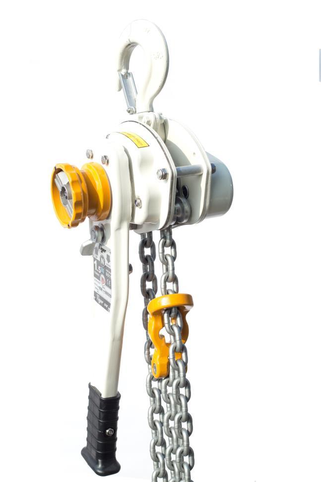 Tiger SS11 Subsea Lever Hoist with overload protection with overload protection with clevis adaptor and shackle Main Features DNV GL Verification tested according to NORSOK R-002 Available with