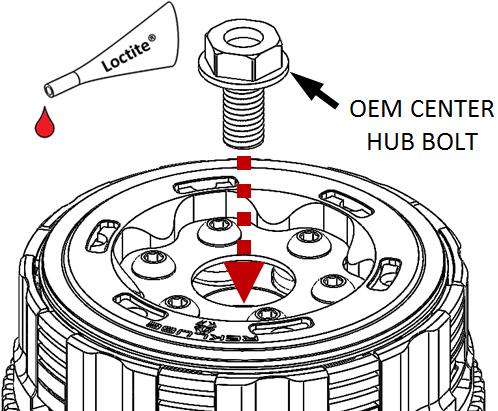 DO NOT reuse the OEM screws, as interference with the clutch cver will ccur.