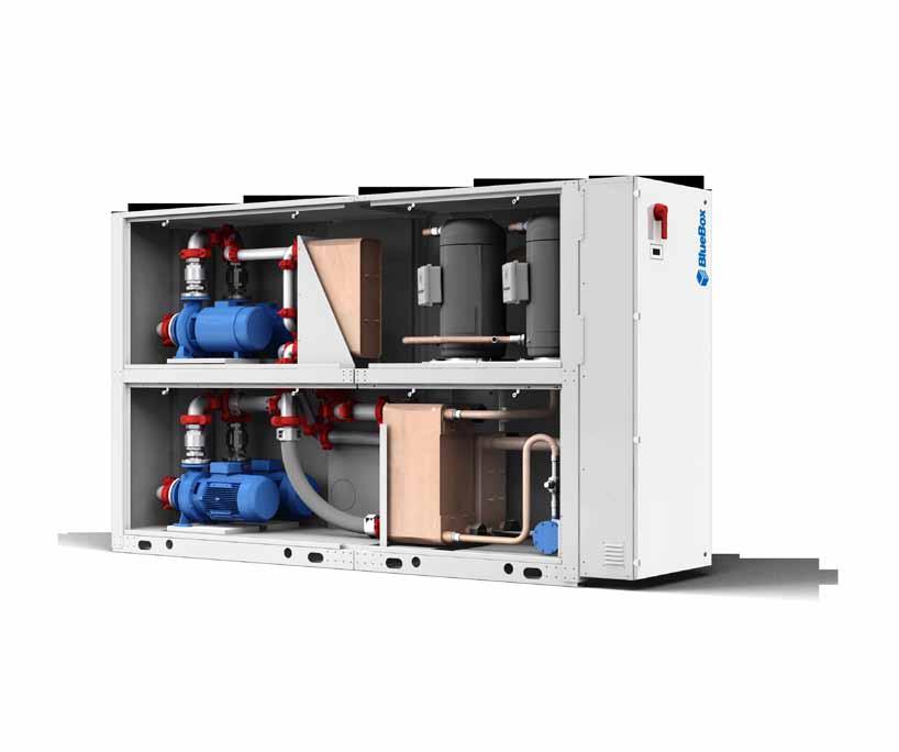 Tetris W FC/NG Water cooled freecooling chiller 39 634 kw General Tetris W FC/NG is a freecooling chiller for indoor installation that integrates decoupling exchanger, 3-way modulating valve,