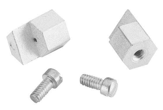 polarizing posts. Center Mounting for DL/2, DLM/2 Kit contains 2 posts and 2 No. 2-56x3/6 fil. head screws. Order kit per connector.