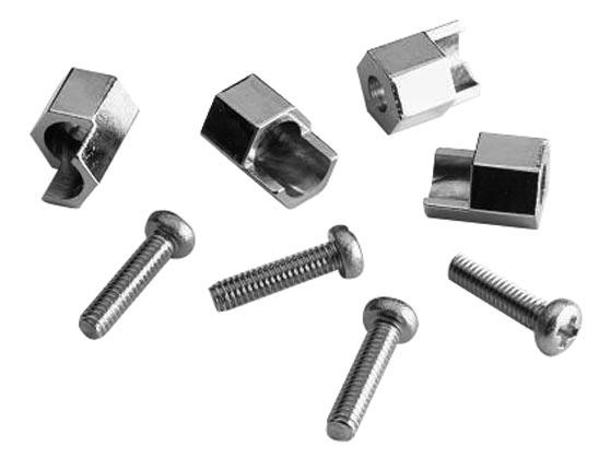 4 M2.5x2 screws. Order kit per connector. For metal backshells.