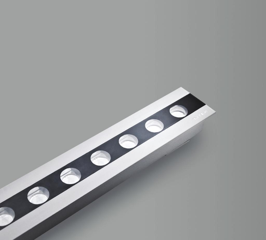 UTEK OUTOORS / FLOOLIGHTS, SPOTLIGHTS N WLLWSHERS / LINIE LINIE Wallwashers Housing: Extruded aluminium housing with stainless steel components, LINIE LINIE is a range of linear luminaires with