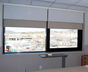 Roller Shades Window Shades Office Application Healthcare Dual Shade Application The Genesis fabric collection features Performance Screens, Designer Screens and Solar Screens,