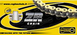REGINA CHAINS CHAIN MODEL LENGTH PART# LENGTH PART# 520 ZRT Type - Z'ring Sealed 100 RG520ZRT-100 130 RG520ZRT-130 Tensile Strength - 7823 lbs.