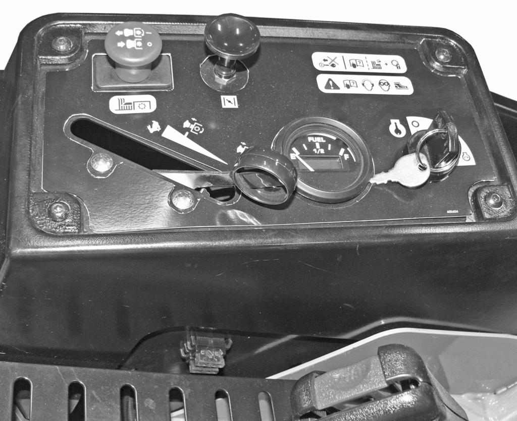 OPERTION Safe Operating Practices Refer to the Safety section of this manual for detailed operational and personal safety information. Control Panel C H D E B the ignition switch.