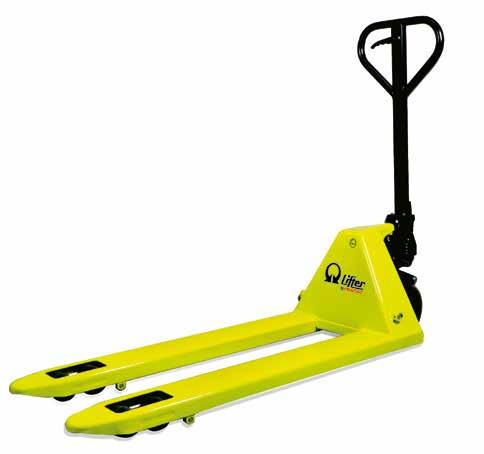 GS BASIC The GS basic pallet truck is the model of access to the range of Lifter hand pallet trucks with which it shares reliability and solidity. Available with fork length 800 and 1.150 mm.