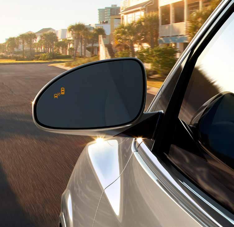 SAFETY SIDE BLIND ZONE ALERT DRIVER ALERT FEATURES Enclave comes standard with Side Blind Zone Alert.