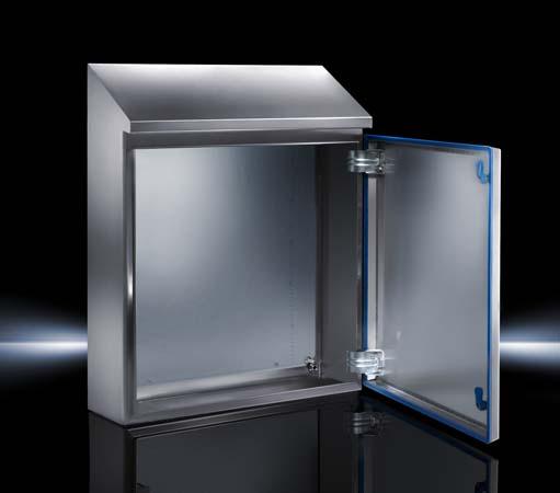 T COMPACT ENCLOSURES Hygienic Design Sloped Roof Enclosures Stainless Steel 304 Material Enclosure and door: Stainless steel 1.