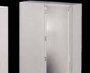 0 Supply includes Enclosure with hinged door(s) R/H door hinge with single door enclosures, may be swapped to opposite side 3-point lock Mounting plate Open base for individual cable entry Mild Steel