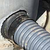 ADS offers three ways to adapt dual wall pipe to these manhole connectors: a corrugated pipe adapter, a PVC Manhole Adapter or a polypropylene