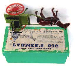Lot 1294 1294 Britains No.20F Farmers Gig, wire traces missing with seated farmer, green box with white label (VG-BFG) 30-50 1295 Britains No.