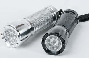 2 PACK 9 LED ALUMINUM FLASHLIGHT SET-AAA 50 AAA 9 LED aluminum flashlight in silver and black