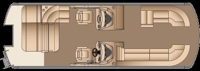 DLDH 4 GATE (Dual Rear-facing Loungers w/ dual helm seats) SLDH 3 GATE (no starboard gate