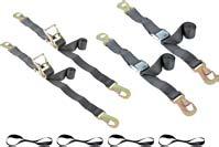 straps, (4) soft loops HDMC-Strap (2) 2 cam buckle straps, (2) 2 ratchet straps, (4) soft loops 8-Piece 2 Snap Hook Strap Kits Our 2 snap hook tie-down kits have spring loaded, locking snap hooks on