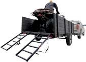 stores under or next to ATV» Rubber-coated attaching fingers» Includes safety straps Length Width ST-S-4616-1500 46 16 28 lbs 1,500 lbs Ride Master Trifold UTV Ramp The trifold UTV ramp has a 2,200