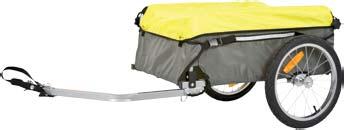 The trailer is easy to move with a lightweight frame, large pneumatic wheels, and wide handle. A removable front wheel allows the trailer to be quickly converted into a stroller.