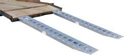 These all-aluminum ramps are lightweight and will never rust, even when kept outside. They are available with a hook/plate end or hook end to attach to most car trailers.