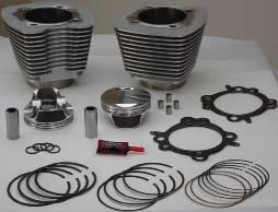 Each kit includes: RevTech 4 Cylinders with machined fin edges in black wrinkle or natural finish KB forged pistons with anti-friction skirt coating Cometic multi-layer steel head gaskets For best