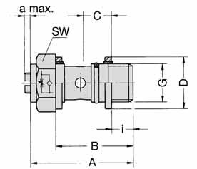 Flow control valve, screw-in type Series -56, -57 Throttle hollow screw Order number SW i A B C a max. D -56-8 6 5 9.5.7-57-8 6 5 9.5.7-56- 7 8 5.5 7 