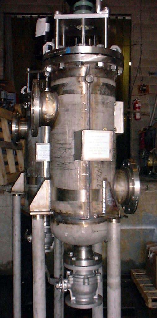 Jacketed strainers for viscous fluids 6 SS304L steam jacketed strainers for a CSX terminal.