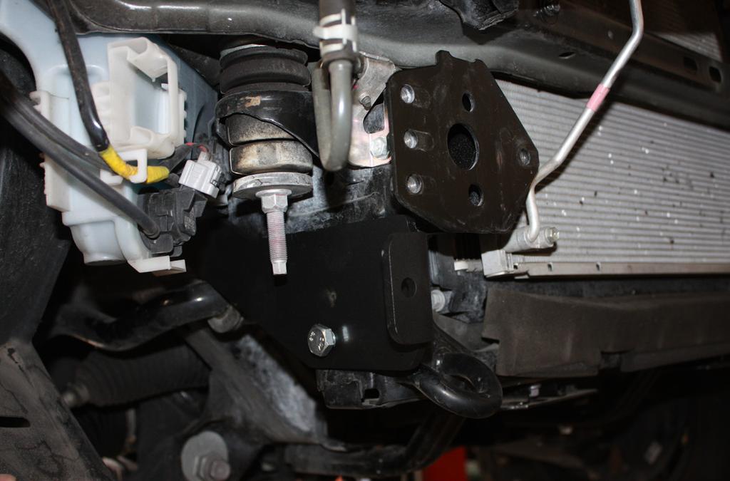 11. Attach the left and right side frame extension brackets (A2) to vehicle frame, using the 7/16-14 X 4 bolt (B5), flat washer (B3), lock washer (B2) and nut