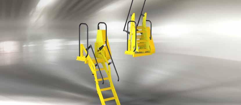 Electric Ladder Model EL-CF The Safe-Away Electric Centre-Fold Ladder (EL-CF) has been designed to provide a simple access solution for use on smaller haul type trucks and earthmoving equipment used