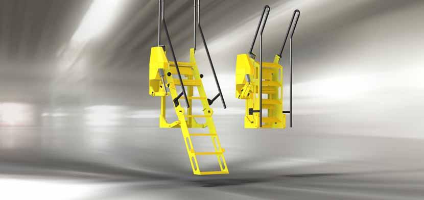 Electric Ladder Model EL-V The Safe-Away Electric V Ladder (EL-V) has been designed to provide a simple access solution for use on smaller wheel loaders used in the mining, earthmoving and civil