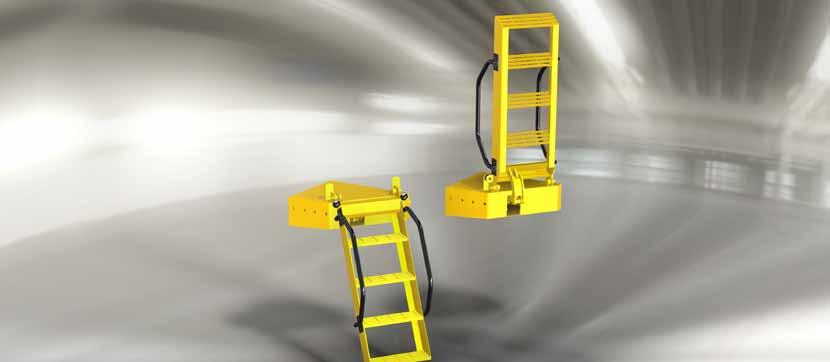 Model EL-KT Ladder l Komatsu HD605, HD455, HD785, HD985 Trucks Ladder Features l In cab membrane touch pad panel controlling the up and down ladder function with an audible alarm when the ladder is