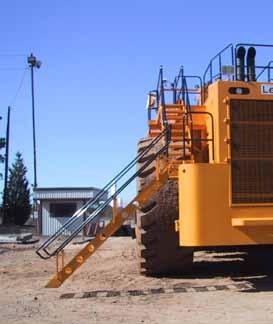 Stairway RTV-B The Safe-Away Raise To Vertical Model B Retractable Stairway, has been designed to improve safety for operator and maintenance staff when accessing large earthmoving machines employed