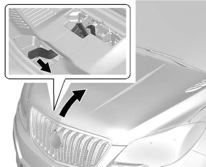 Hood To open the hood: Caution Even small amounts of contamination can cause damage to vehicle systems.