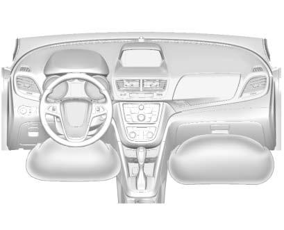 The front outboard passenger frontal airbag is in the passenger side instrument panel.