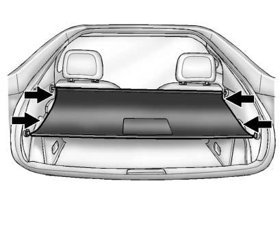 Store the cargo cover securely or remove it from the vehicle. { Warning Do not place objects on the cargo cover.