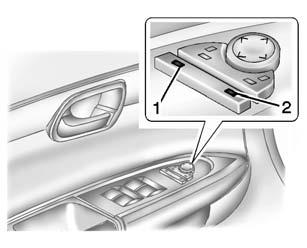 40 Keys, Doors, and Windows Folding Mirrors For vehicles with manual folding mirrors, push the mirror toward the vehicle. Pull the mirror out to return to its original position.
