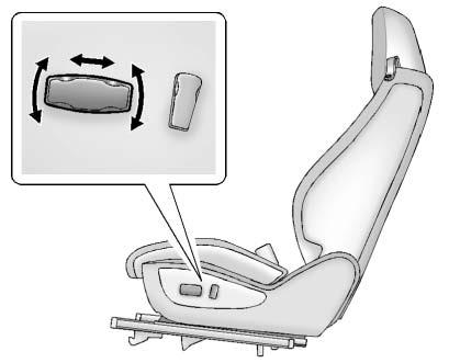 3-4 Seats and Restraints Power Seat Adjustment To adjust a power seat, if equipped:. Move the seat forward or rearward by moving the horizontal control forward or rearward.