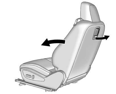 3-6 Seats and Restraints Seatback Latches To access the rear seats, pull up on the latch on the rear of the driver or front passenger seatback. Fold the seatback forward.