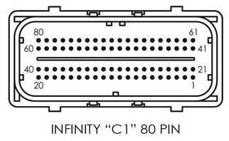 Infinity-6/8h ECU Pinout Infinity Pin Hardware Ref. Hardware Specification 17 Notes pins as the low reference. Do not connect signals referenced to +12V as this can permanently damage the ECU.