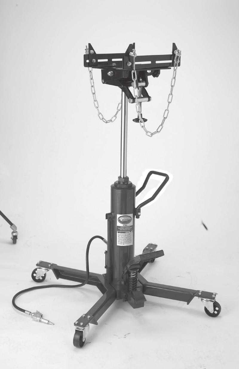 QTJ01A 1,000 LB. CAPACITY TELESCOPIC TRANSMISSION JACK WITH AIR PUMP Address: 200 Cabel St. Louisville, KY 40206. Sales and Service: 1-877-771-5438. Fax: 502-583-5488. Website: www.qualitylifts.