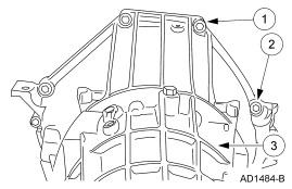 22. Remove the exhaust and crossmember; refer to Section 309-00. 23. Remove the transmission. 1.