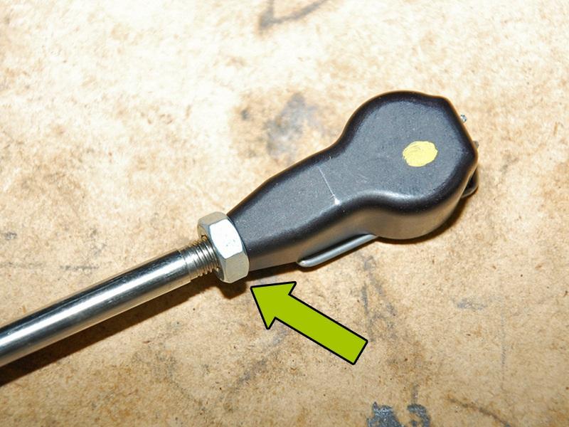 Once you have them on the correct side, push the end links on to the shifter until the wire clips snap on.