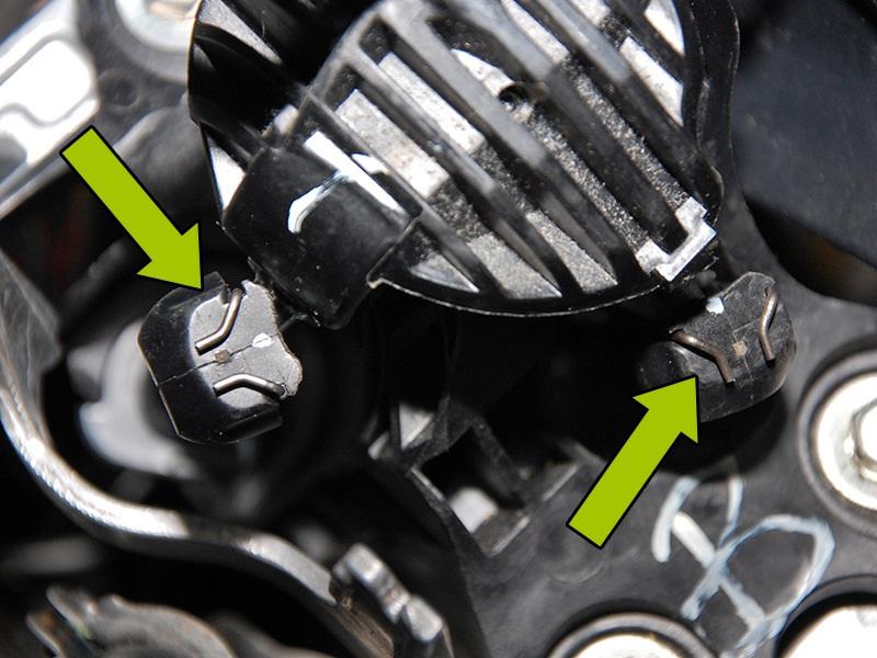 The front (2) are right in front of the shifter as seen in Fig 1, and to get to the rear (2) you must open the