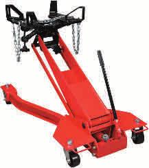 CAPACITY TRANSMISSION JACK MODEL 3172 Designed for light truck transmissions Fully adjustable universal saddle with corner brackets and safety chains Safety overload bypass to prevent hydraulic
