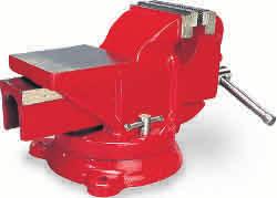 MODEL 3196 6 Jaw Width HEAVY-DUTY SWIVEL BENCH VISES Machined anvil surface Base rotates 360 for easy work
