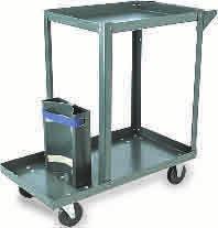 facilities Metal-braced tank support and two shelves 4 heavy-duty casters 20 L x 16 W x 31 H Ship weight 49 lbs.